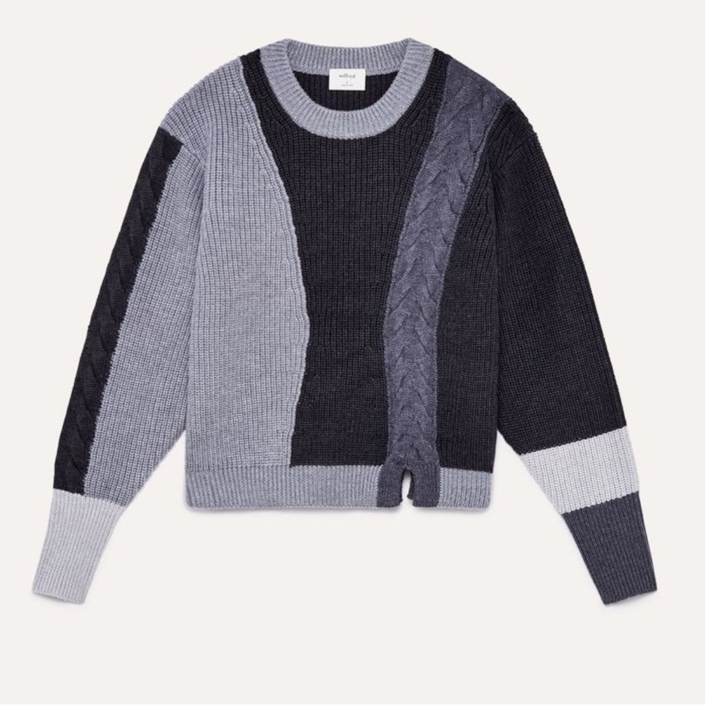 Aritzia Wilfred Lonell Colorblock Wool Sweater